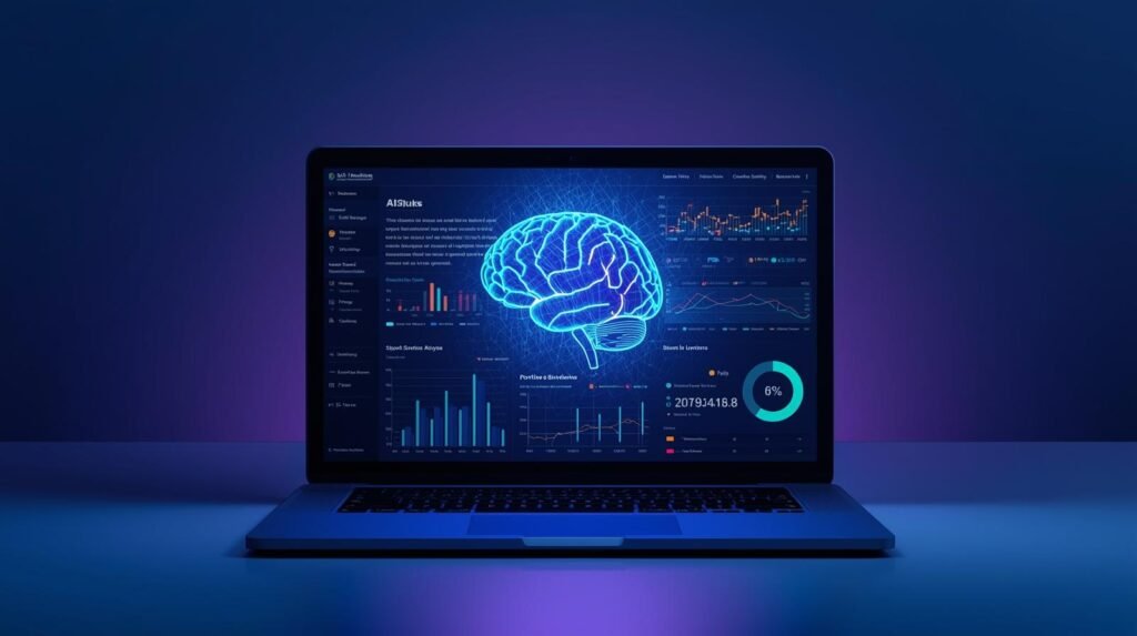 AI text analysis visualizing natural language processing and data-driven insights