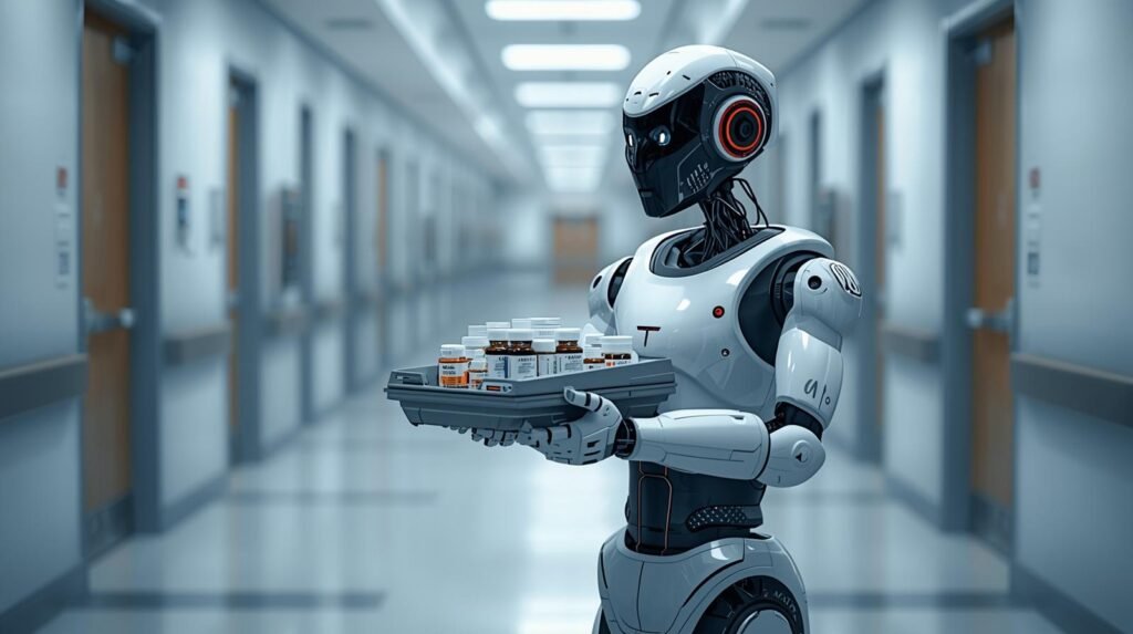 Medical robots delivering supplies in hospitals