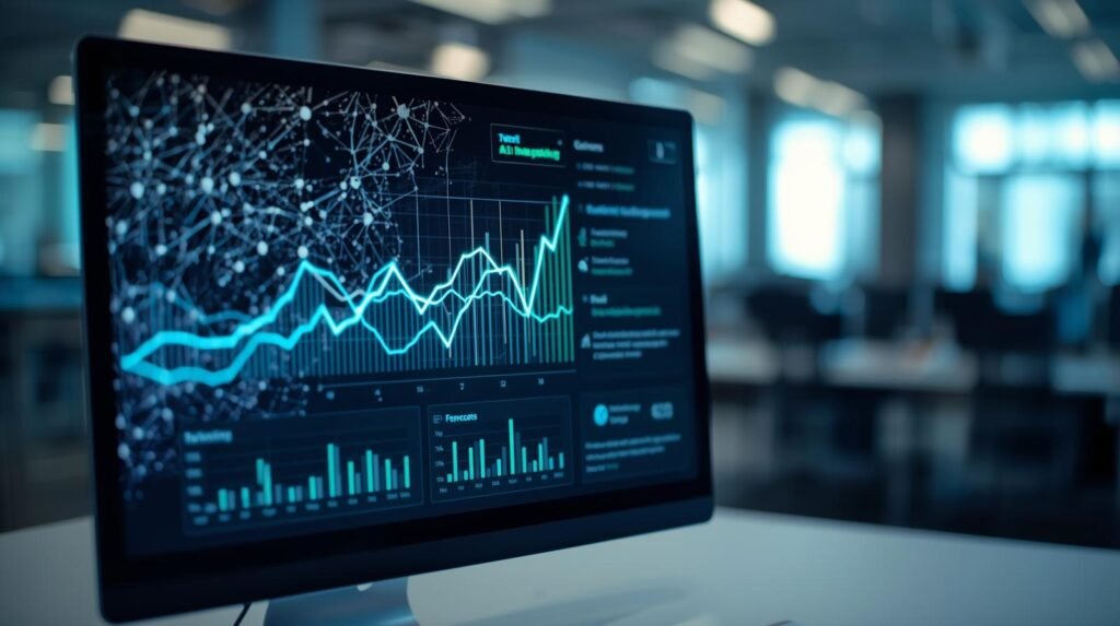 Predictive credit scoring system forecasting borrower repayment behavior.